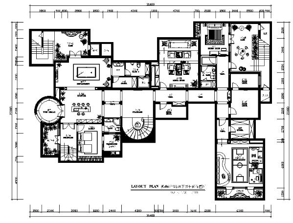 [杭州]顶级别墅设计CAD施工图（含效果图）-1