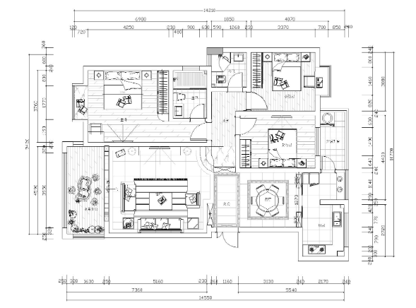 [四川]乐山锦绣星城样板间CAD全套施工图-1