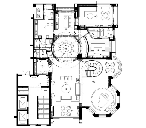 北京某豪华复式样板房装饰施工图+实景拍摄-1