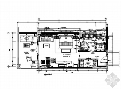[云南]清新原木酒店式公寓样板间室内施工图（含效果图）-1