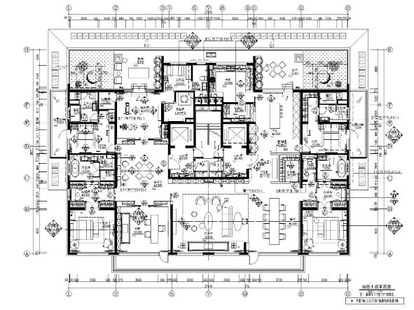 北京万科如园435㎡超大平层样板间施工图-1