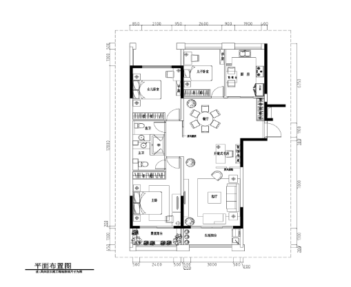 [浙江]义乌中央公馆样板间CAD施工图+效果图-1