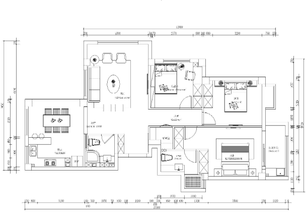 [浙江]-温州益品居3室2厅2卫1厨1阳施工图-1