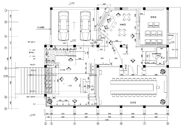 [苏州]金螳螂公司董事楼CAD施工图+实景拍摄-1