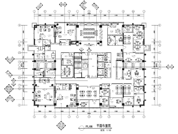 [重庆]某大厦办公室装饰工程全套施工图-1