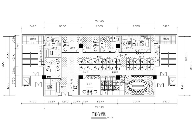某房产公司办公室装饰工程施工图详图+目录-1