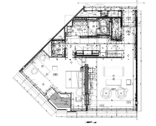 [上海]上海环球金融中心柏悦酒店D型客房CAD-1