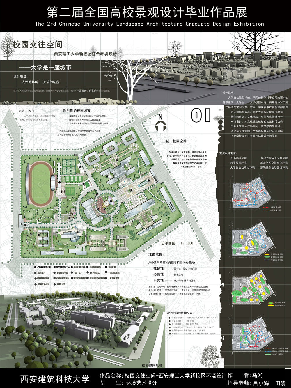 校园交往空间——西安理工大学新校区环境设计-1