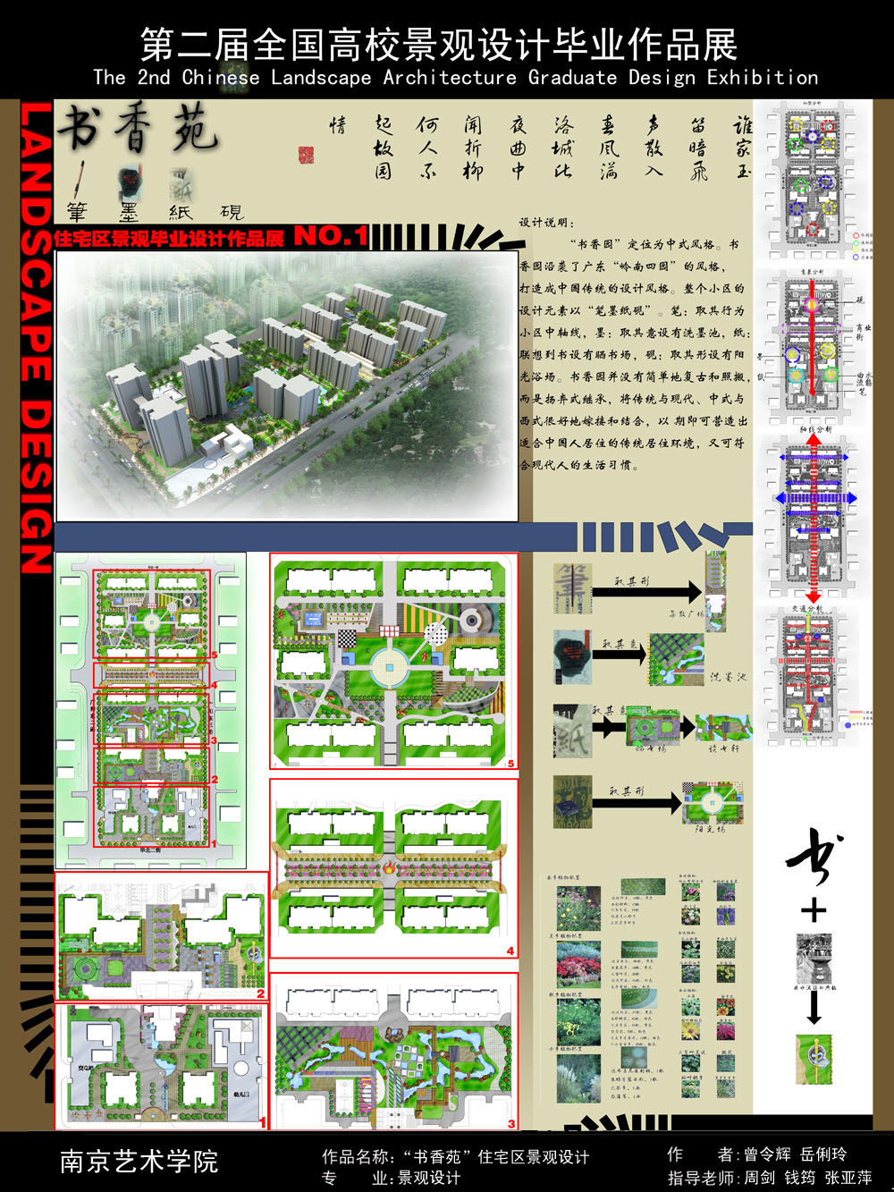 “书香苑”住宅区景观设计-2