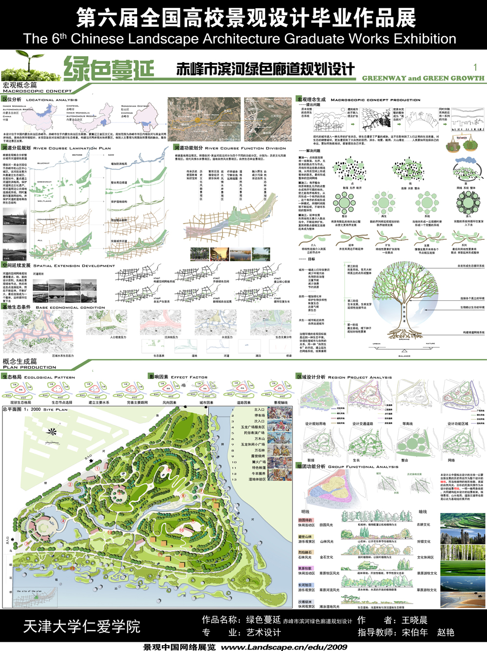 绿色蔓延—赤峰市滨河绿色廊道景观设计-1