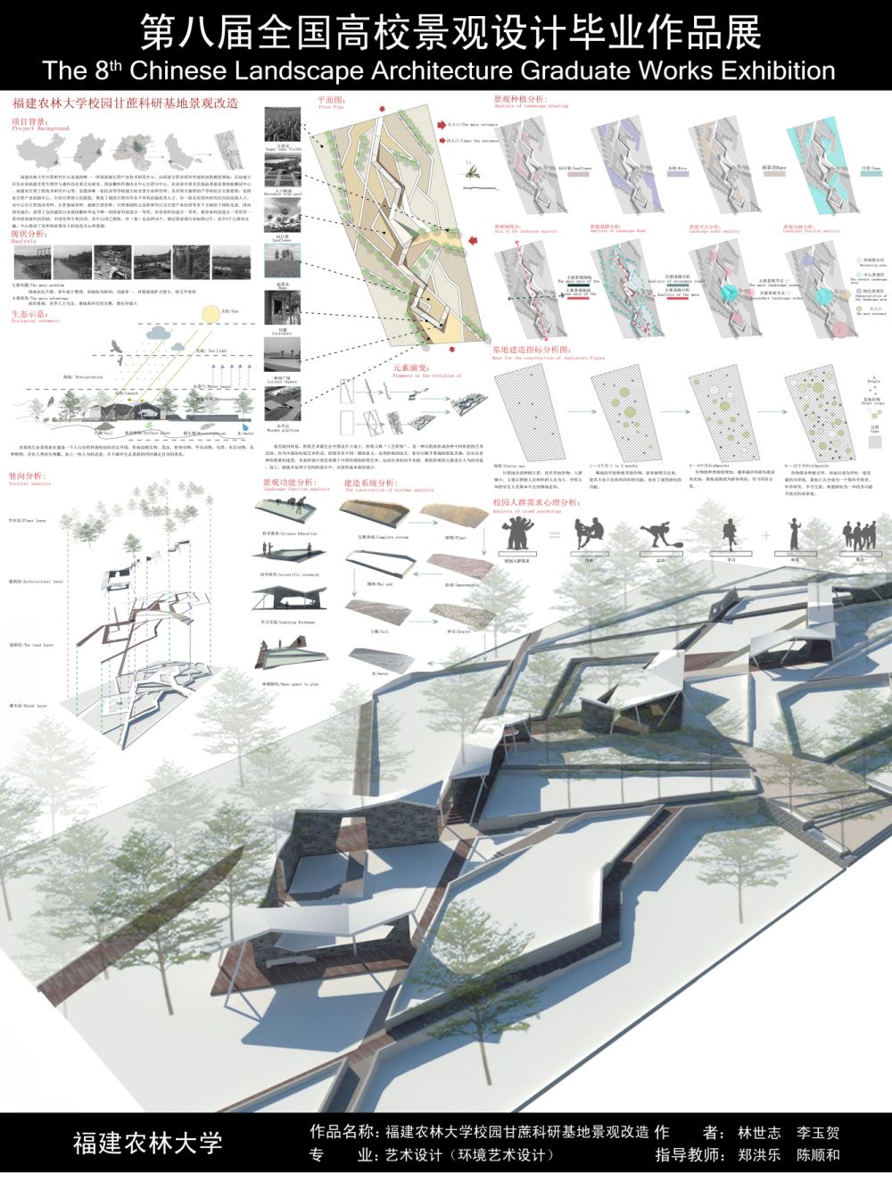 福建农林大学校园甘蔗科研基地景观改造-1