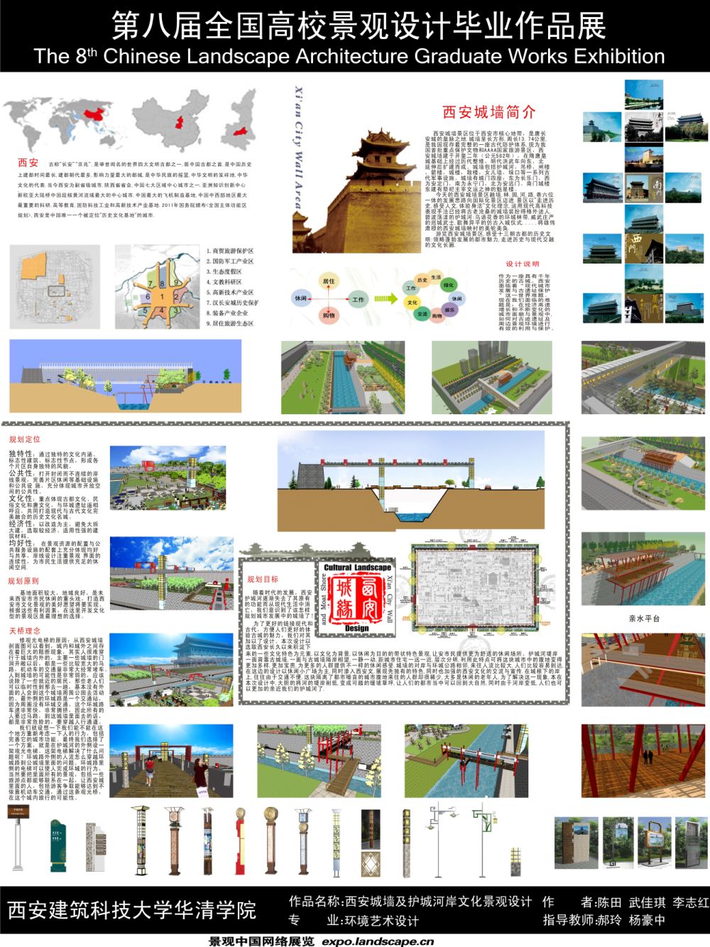 西安城墙及护城河岸文化景观设计-1