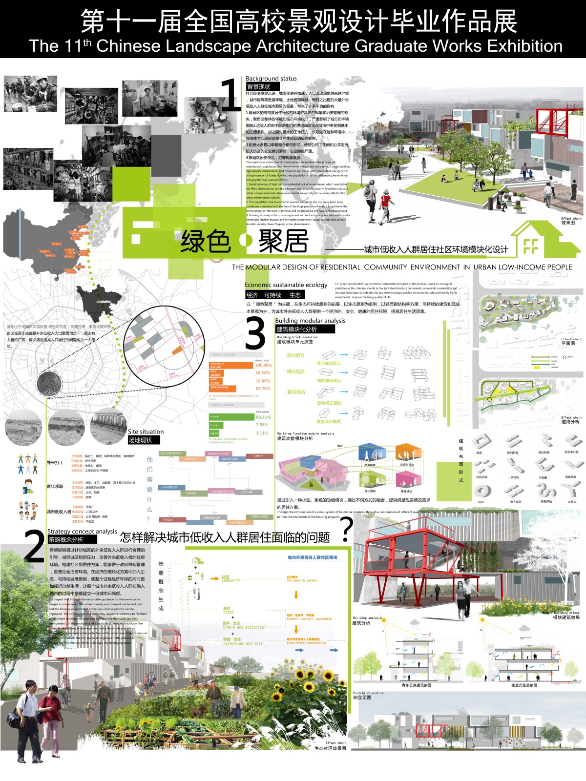 绿色聚居--城市外来低收入人群居住社群环境模块化设计-1