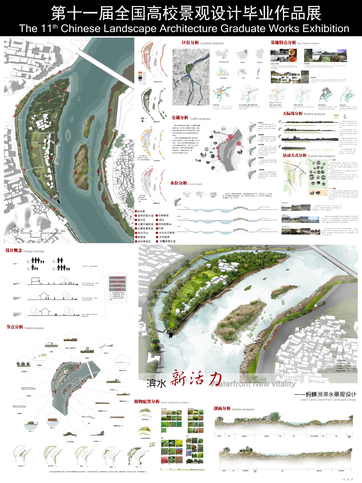 新活力—桂林市蚂蝗洲滨水景观设计-1