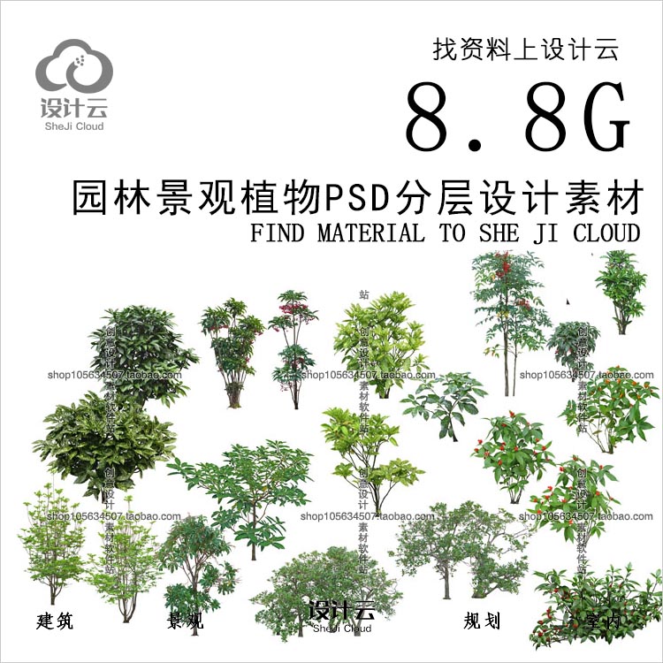 R706-园林景观植物PSD分层设计素材-1