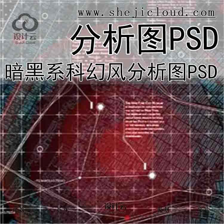 【4057】暗黑系科幻风分析图psd-1