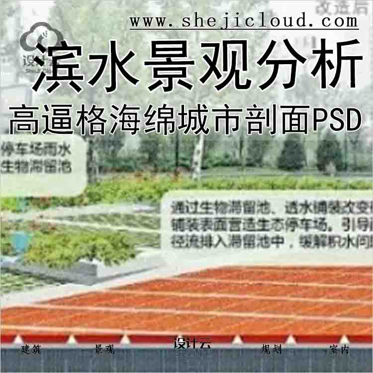 【6190】高逼格海绵城市剖面及滨水景观分析PSD-1