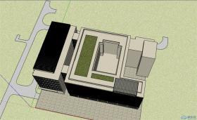 SU01309一套现代风格多层办公楼设计su模型草图大师文件分享