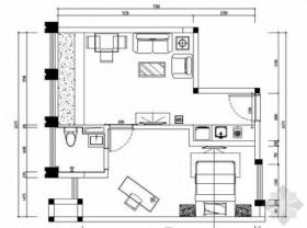 [广东]国际公寓C户型现代一居室装修施工图