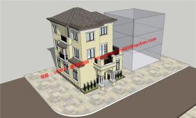 NO01300独栋别墅农村自建房屋建筑方案设计含su模型cad图纸...