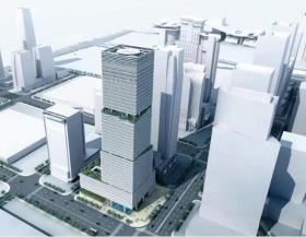[深圳]超高层层叠状现代风格办公综合楼建筑设计方案文...