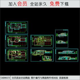 某会所平立面 施工图CAD