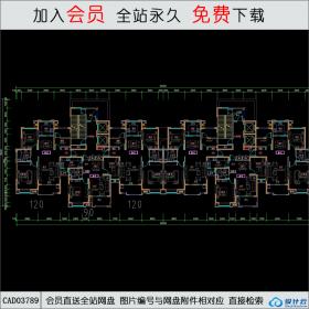 CAD03789 123+90+123住宅户型CAD