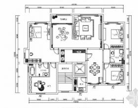 [广东]现代简约风格四居室样板间装修施工图