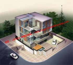 NO01275别墅现代风格房屋建筑方案设计cad施工图效果图
