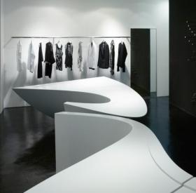 zaha hadid 又一力作 —— neil barrett 品牌 shop in shop 概念店铺...