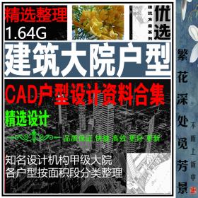 T41 甲级建筑设计大院住宅建筑户型 CAD户型图DWG格式 按面...