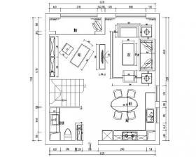 [内蒙古]LOFT风格样板间设计施工图（附效果图）