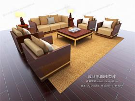 中式风格沙发组合3Dmax模型 (43)