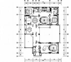 [江苏]豪华欧式风格联排两层别墅CAD装修施工图