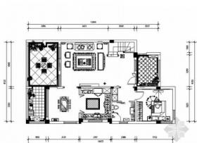 [四川]中式风格三层别墅装修CAD施工图（含效果）
