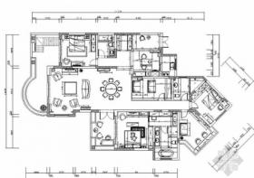 [上海]精品现代风格三居室室内装修施工图（含效果）