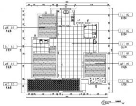 混搭风格天然材料三居室住宅设计施工图（附效果图）