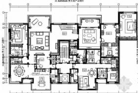 [北京]现代简约舒适三层别墅室内设计CAD施工图