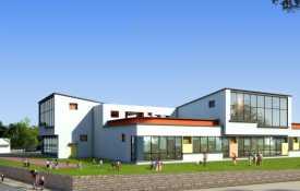 017 坡屋面单元式9班幼儿园建筑设计方案（CAD）