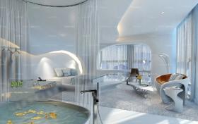主题情趣客房3d模型室内空间设计3dmax创意酒店套房模型库