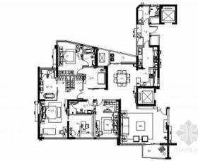 [杭州]现代四居样板房D2型施工图