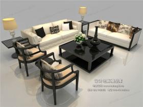 中式风格沙发组合3Dmax模型 (4)