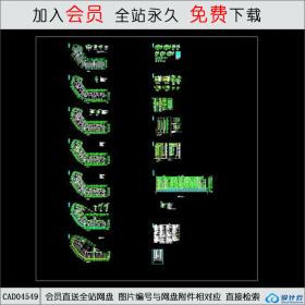 CAD04549 金天花园小区建筑 CAD