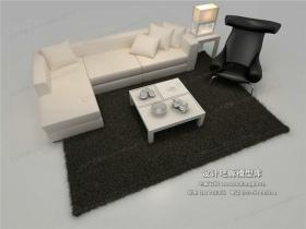 现代风格沙发组合3Dmax模型 (18)