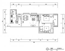 地中海风格二居室住宅设计施工图（附效果图+软装搭配）...