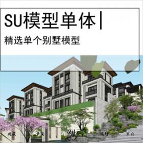 【0537】[别墅SU模型单体]重庆悦来融创碧桂园望江府别墅