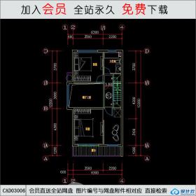 CAD03006现代别墅平面图CAD