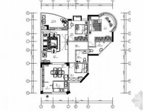 精品现代简约大气三居室室内设计装修施工图（含效果）