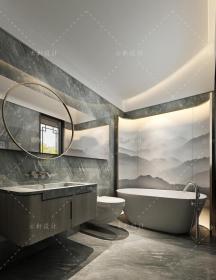新中式风格客厅3d模型 家装室内设计 3Dmax模型素材库背景墙