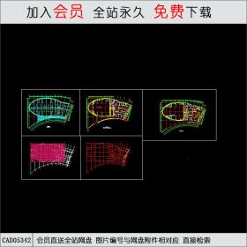 食堂平面和屋顶网架CAD